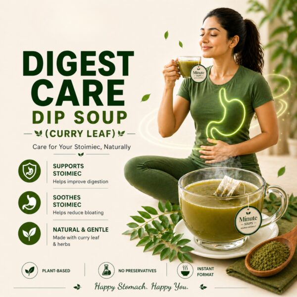 Minute Soups Moringa Herbal Dip Soup | 6 Packets | Instant Herbal Soup Bags | Supports Immunity & Energy | No Preservatives